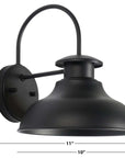 Safavieh Linden Outdoor Wall Sconce - Black (Set of 2)