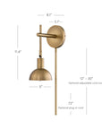 Plug - in Metal Wall Lights Brass (Set of 2) - From Where -