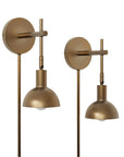 Plug - in Metal Wall Lights Brass (Set of 2) - From Where -