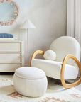 Pollie White Snow Boucle Nursery Rocking Chair - From Where -