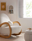 Pollie White Snow Boucle Nursery Rocking Chair - From Where -
