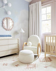 Pollie White Snow Boucle Nursery Rocking Chair - From Where -