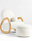 Pollie White Snow Boucle Nursery Rocking Chair - From Where -