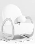 Pollie White Snow Boucle Nursery Rocking Chair - From Where -