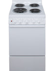 Premier 4 Elements 2.4 cu ft Freestanding Electric Range White - From Where -