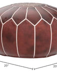 Premium Moroccan Leather Ottoman - From Where -