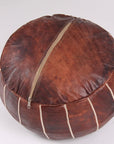 Premium Moroccan Leather Ottoman - From Where -