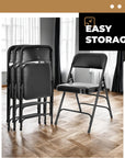 Premium Vinyl Upholstered Folding Chair - From Where -