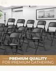 Premium Vinyl Upholstered Folding Chair - From Where -
