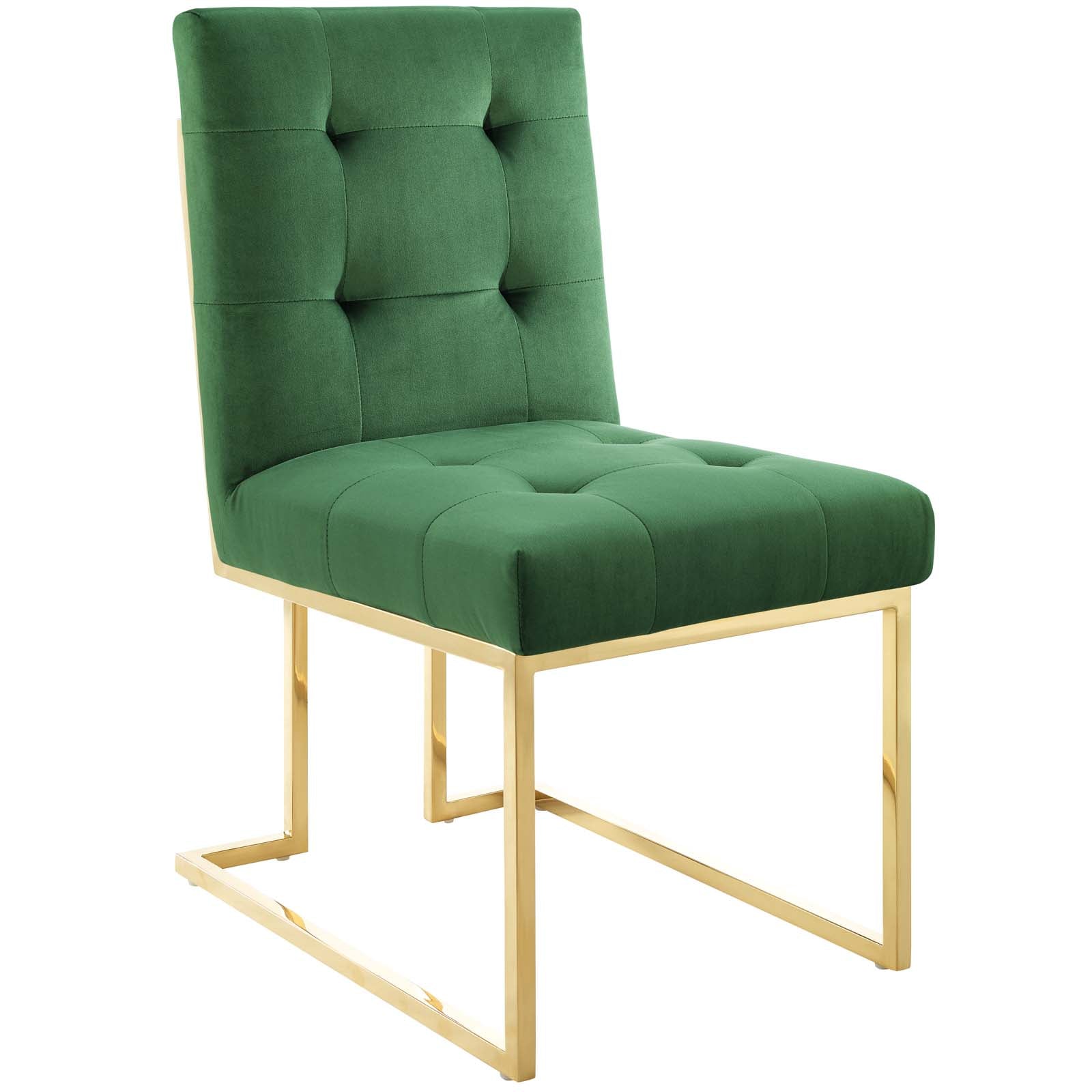 Privy Performance Velvet Dining Chair (Set of 2) - From Where -