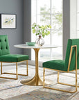 Privy Performance Velvet Dining Chair (Set of 2) - From Where -