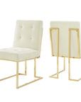 Privy Performance Velvet Dining Chair (Set of 2) - From Where -