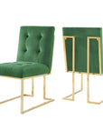 Privy Performance Velvet Dining Chair (Set of 2) - From Where -