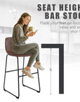 PU Leather Bar Stools (Set of 2) - From Where -