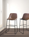 PU Leather Bar Stools (Set of 2) - From Where -