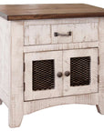 Pueblo White 1 Drawer Nightstand - From Where -