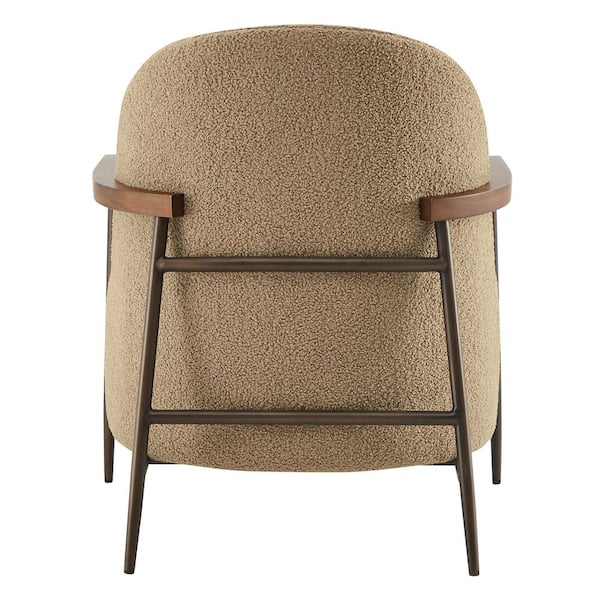 Quiteria Camel Fabric Accent Chair - From Where -