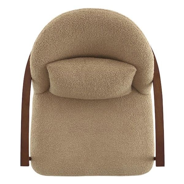 Quiteria Camel Fabric Accent Chair - From Where -