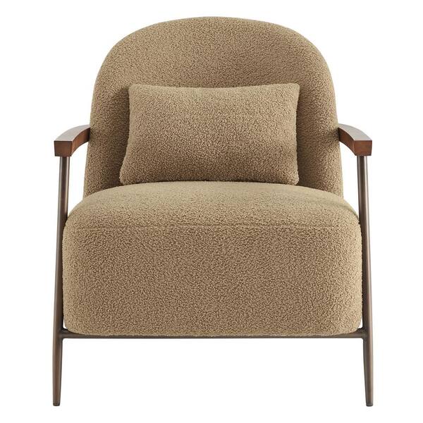 Quiteria Camel Fabric Accent Chair - From Where -