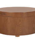 Rafaela Walnut Round Coffee Table - From Where -