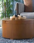 Rafaela Walnut Round Coffee Table - From Where -