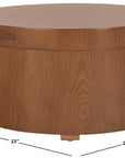 Rafaela Walnut Round Coffee Table - From Where -