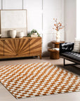 Rasali Checkered Box Rug - From Where Finds -