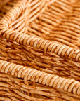 Rattan Braided Serving Tray with Handles - From Where -