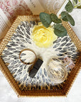 Rattan Hexagon Serving Tray - From Where -