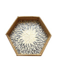 Rattan Hexagon Serving Tray - From Where -