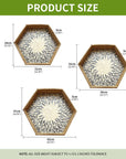 Rattan Hexagon Serving Tray - From Where -