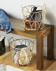 Rattan Open Weave Storage Basket (Set of 2) - From Where -