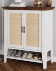Rattan Storage Cabinet with Doors - From Where -