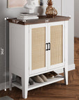 Rattan Storage Cabinet with Doors - From Where -