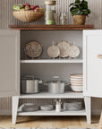 Rattan Storage Cabinet with Doors - From Where -