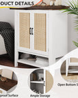 Rattan Storage Cabinet with Doors - From Where -