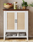 Rattan Storage Cabinet with Doors - From Where -