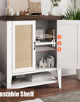 Rattan Storage Cabinet with Doors - From Where -