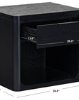 Raylie Black 1 - Drawer Nightstand - From Where -