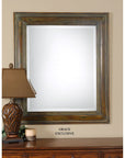 Rectangular Beveled Wood Framed Mirror - From Where -