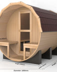 Red Cedar Barrel Outdoor Sauna - From Where -