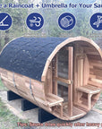 Red Cedar Barrel Outdoor Sauna - From Where -