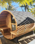 Red Cedar Barrel Outdoor Sauna - From Where -