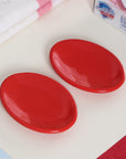 Red Ceramic Soap Dish - From Where -