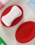 Red Ceramic Soap Dish - From Where -