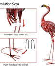 Red Flamingo Statues (Set of 2) - From Where -