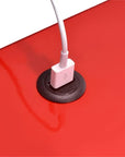 Red Metal Bedside Nightstand - From Where -