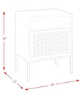 Red Metal Bedside Nightstand - From Where -