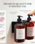 Refillable Shampoo and Conditioner Dispenser Wall Bottles with Pump - From Where -