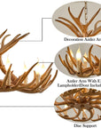 Resin Antler Ceiling Light Fixtures - From Where -